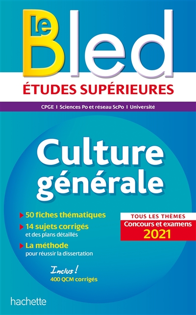 Culture générale : études supérieures : CPGE, Sciences-Po et réseau ScPo, Université