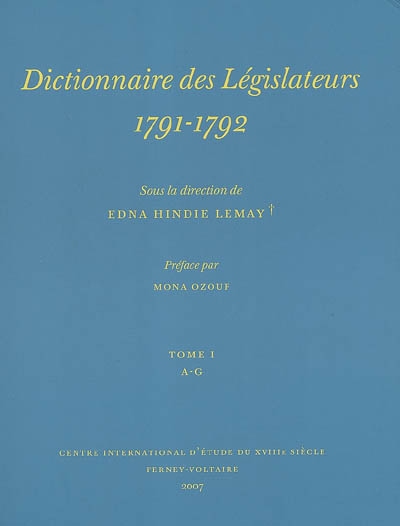 Dictionnaire des Législateurs : 1791-1792