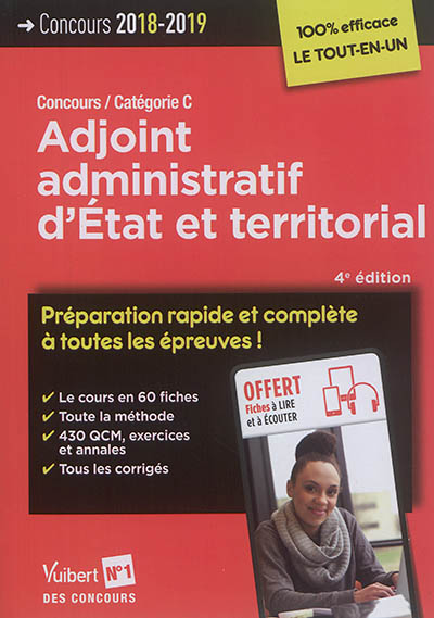 Adjoint administratif d'Etat et territorial : concours 2018-2019