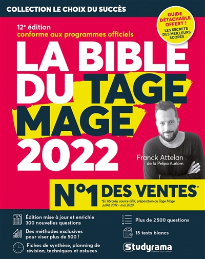La bible du Tage Mage® : admissions 2022