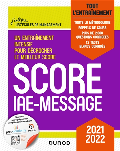 Score IAE-Message : tout l'entraînement