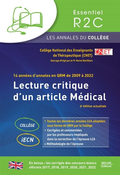 Lecture critique d'un article médical : les annales en QRM de 2009 à 2022