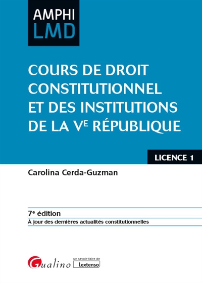 Cours de droit constitutionnel et des institutions de la Ve République