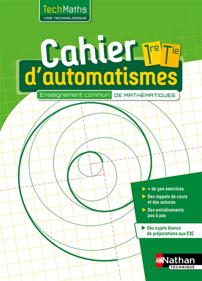 Cahier d'automatismes 1re tle : enseignement commun de mathématiques