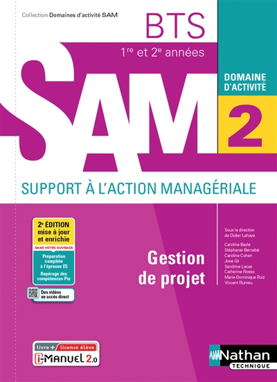 SAM, Support à l'action managériale: : domaine d'activité 2 : Gestion de projet