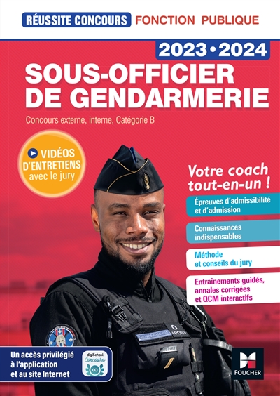 Sous-officier de gendarmerie : concours externe, interne, catégorie B