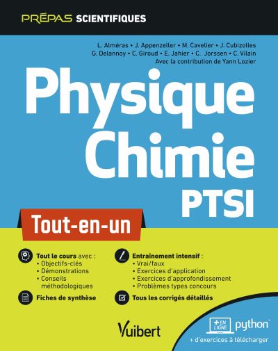 Physique, chimie : PTSI : tout-en-un