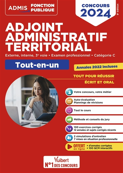 Adjoint administratif territorial : tout-en-un : externe, interne, 3e voie, examen professionnel, catégorie C