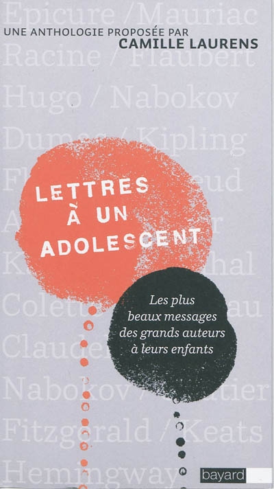 Lettres à un adolescent : [une anthologie proposée par] Camille Laurens
