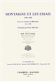 Montaigne et les Essais, 1588-1988 : actes