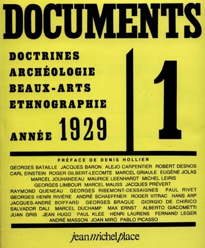 Documents doctrines; archéologie; beaux-arts; ethnographie ;
